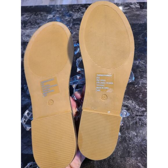 Madden girl 8.5 women's clear pvc studded strappy sandals - Picture 3 of 5